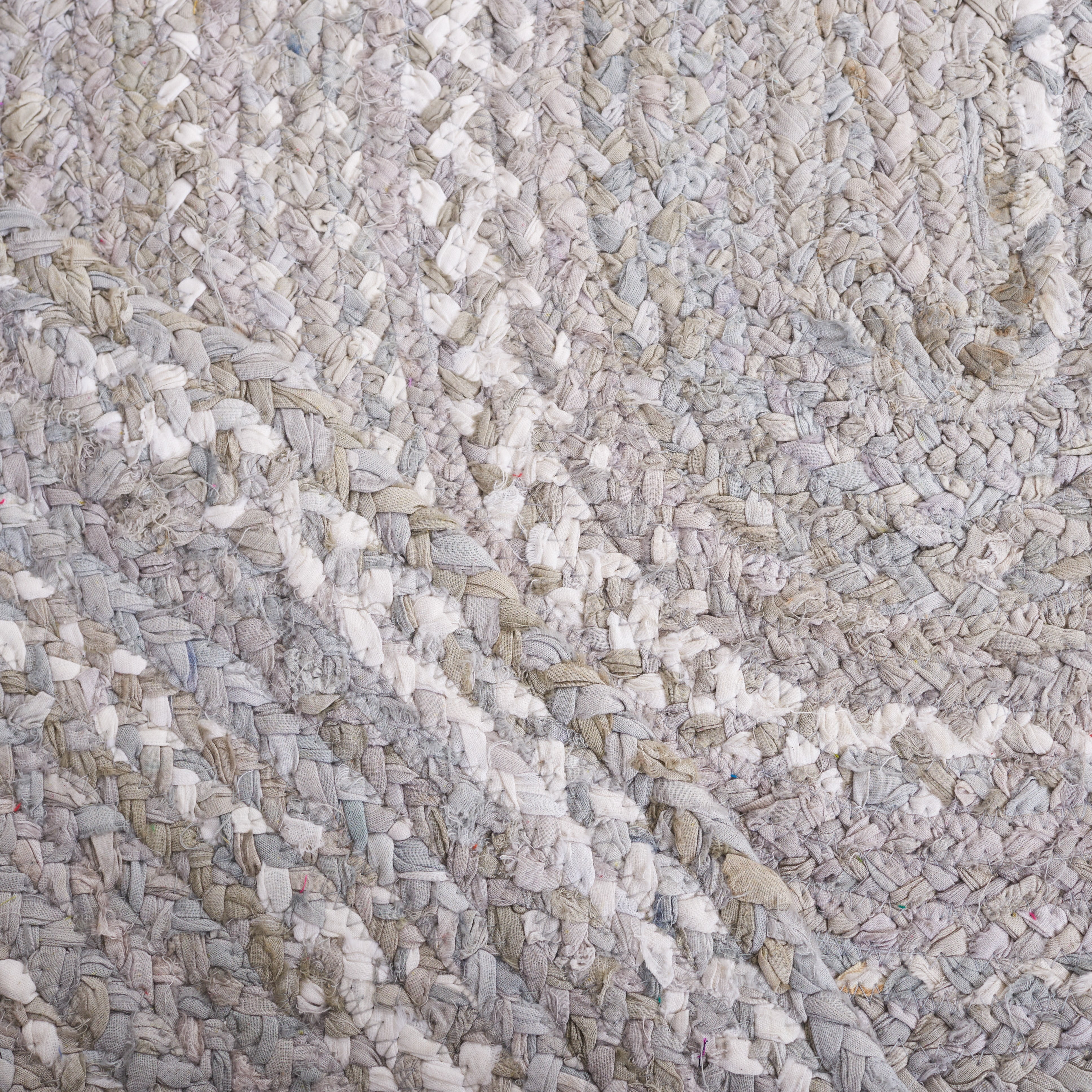 SAFAVIEH Braided Calvin Transitional Cotton Reversible Area Rug, Light Gray, 4' x 6' Oval