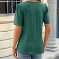 thumbnail image 6 of Womens Short Sleeve Neck Pleated Tshirts Casual Loose Fitting Blouses Tunics Top Tees, 6 of 9