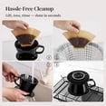 thumbnail image 7 of Pour Over Coffee Maker, Non-Electric Pour Over Coffee Dripper, Manual Brew Maker, Single Cups Porcelain Slow Brewing Accessories for Gifts, Black, 7 of 7