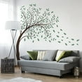 thumbnail image 4 of Kids Wall Stickers,4 Sheets Green Tree Wall Decals Big Tree Wall Stickers Large DIY Peel And Stick Flying Leaves Wall Decor For Kids Bedroom Living Room Nursery Rooms TV Sofa Background Decoration, 4 of 7