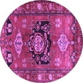 thumbnail image 1 of Ahgly Company Indoor Round Persian Purple Traditional Area Rugs, 5' Round, 1 of 4