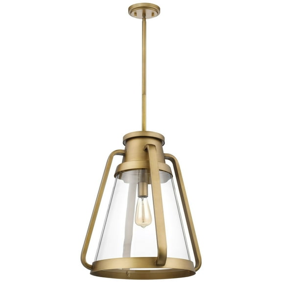 60/7564 Nuvo Lighting Everett - 1 Light Pendant In Maritime Vintage Style-21 Inches Tall and 17.88 Inches Wide-Natural Brass Finish