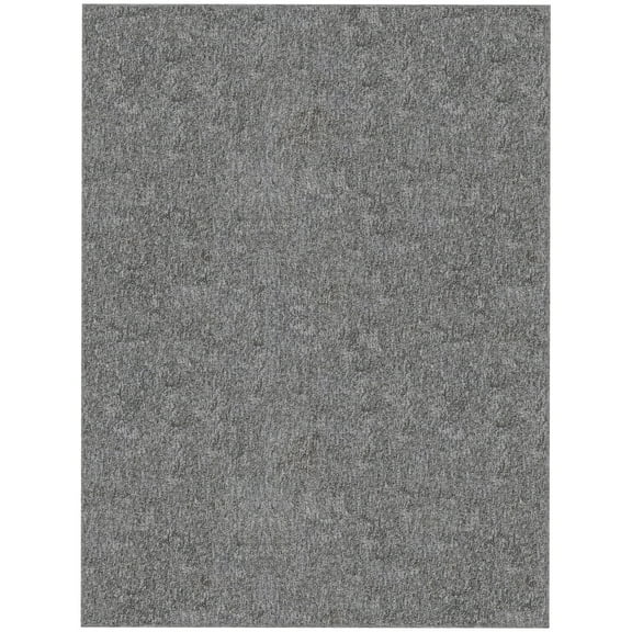 Ottomanson Non-Slip Area Rug for Living Room 5' x 6'6" Stain-Resistant Low Pile Floor Carpet, Gray