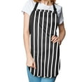 thumbnail image 5 of DALIX Apron Commercial Restaurant Home Bib Spun Poly Cotton Kitchen Aprons (2 Pockets) in Striped Black, 5 of 6