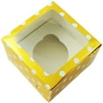 thumbnail image 2 of 4.5" x 4.5" x 3" Gold Foil Polka Dot Treat Boxes with Windows, 3 Count, by Way To Celebrate, 2 of 5