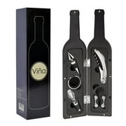 5 Pcs set Deluxe Wine Bottle Opener Accessories Gift Set Wine Bottle Opener, Wine Stopper, Wine Drip Ring, Wine Foil... by Vina