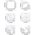 thumbnail image 2 of 11 Pieces Free-motion Quilting Pattern Set Household Sewing Machine Patterns DIY Transparent Quilting Ruler with Frame, 2 of 5