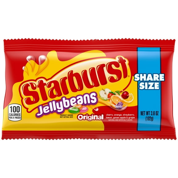Starburst Original Jelly Beans Chewy Candy, Share Size - 3.6 Oz Bag