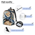 thumbnail image 3 of Disketp Airplane World Map Adventure print Canvas Backpack Lightweight Travel Daypack Student Rucksack Laptop Backpack-, 3 of 5