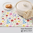 thumbnail image 5 of Placemat, Pioneer Flower Floral Print Pattern Place Mats Table Mat Set Of 2, PVC Washable Placemats for Party Kitchen Dining Decoration, 18x12 Inch, Fade Resistant, 5 of 6