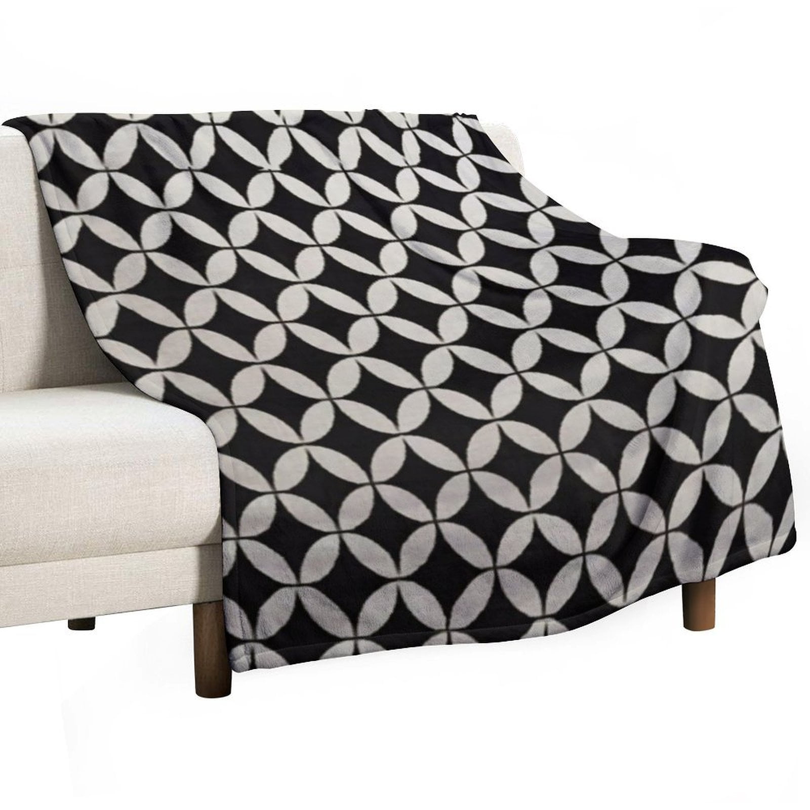 Black and white The Full Collection of Flannel Blanket Lightweight Cozy Bed Blankets Soft Throw Blanket Fit Couch Sofa for Kids Adults 60"×80"