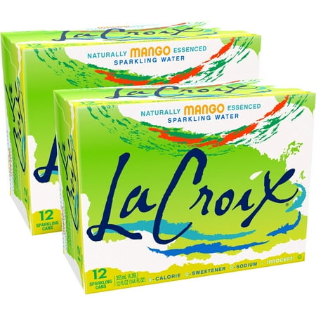 LaCroix Mango Sparkling Water, 12 fl oz, 24 Pack