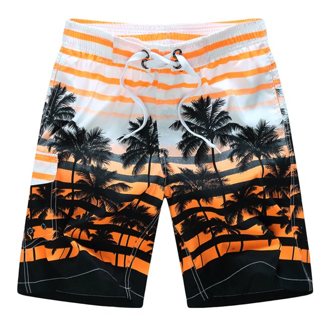 Quick Dry Pants Men Mens Summer Thin Fast-Drying Beach Trousers Casual Drawstring Sports Short Pants Swim Trunks Men Short Mens Short Swim Trunks Mens Short Swimming Trunks