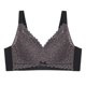 thumbnail image 1 of Women's Plus Size Bras Full Figure Wireless Back Close Lace Bra Dark Grey C 36, 1 of 6