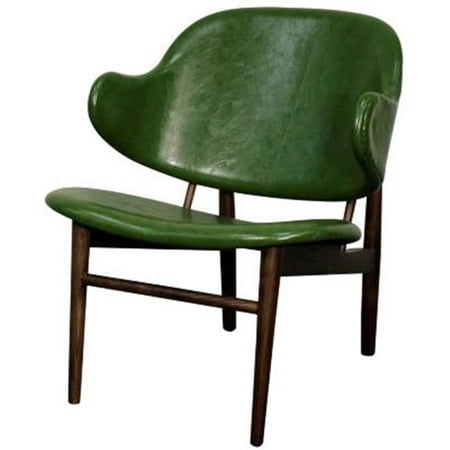 New Pacific Direct 413035P-D7-DT Doyle PU Chair Dark Walnut Legs, Distressed Green