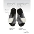 thumbnail image 3 of MeMoi The Rita Plush Open-Toe Slippers - Womens - Female (Medium, Black), 3 of 7