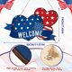 thumbnail image 3 of Wall Decor Red White And Blue Wreath Flag Hanging Sign Independence Day Decorative Door Porch, 3 of 7
