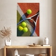 thumbnail image 2 of Elephant Stock Game Of Tennis Wall Art - Vertical Canvas Wall Art - Living Room Wall Decor - Sports Canvas - Green And Orange Decor - 26" x 39", 2 of 8