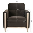 thumbnail image 5 of Modern 100% Polyester Sofa, Upholstered Single Couch Armchair with Rubber Wood Legs for Living Room Office Apartment, 5 of 8