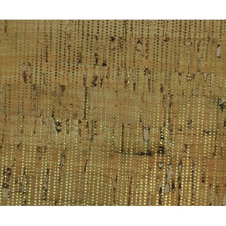 Belagio 25" Wide x 3 Yards Cork Fabric, Precut, Metallic Dot, Natural/Gold