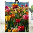 thumbnail image 2 of Shiartex Flowers Durable Soft Flannel Blanket for All Seasons 50x60in, 2 of 7