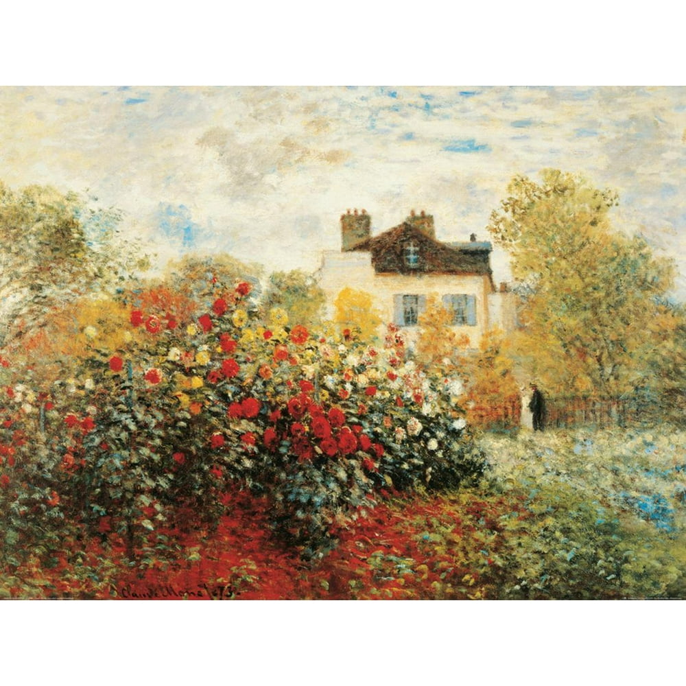The Artist's Garden in Argenteuil Art Print By Claude