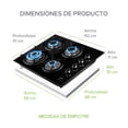 thumbnail image 3 of Combo Parrilla a Gas 4 Quemadores AVERA VT4 Campana de Pared 60 cm CEA60, 3 of 9