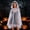 #0229-White, variant on Puyaiuu Unisex Long Double Layer Tulle Hooded Cape Cloak Popular Halloween Cosplay Shawl For Women Beige L Gift