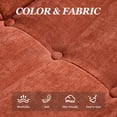 thumbnail image 5 of Homefun Lounge Chair with Ottoman,Modern Bean Bag Floor Chair with Non-Slip Base,Soft Chenille Reading Chair,No Assembly Required,Orange, 5 of 7