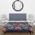 thumbnail image 3 of Designart "Lavender Tribal Mix I" Purple Damask Bedding Covert Set - Bohemian & Eclectic Bed Set With 2 Shams, 3 of 5