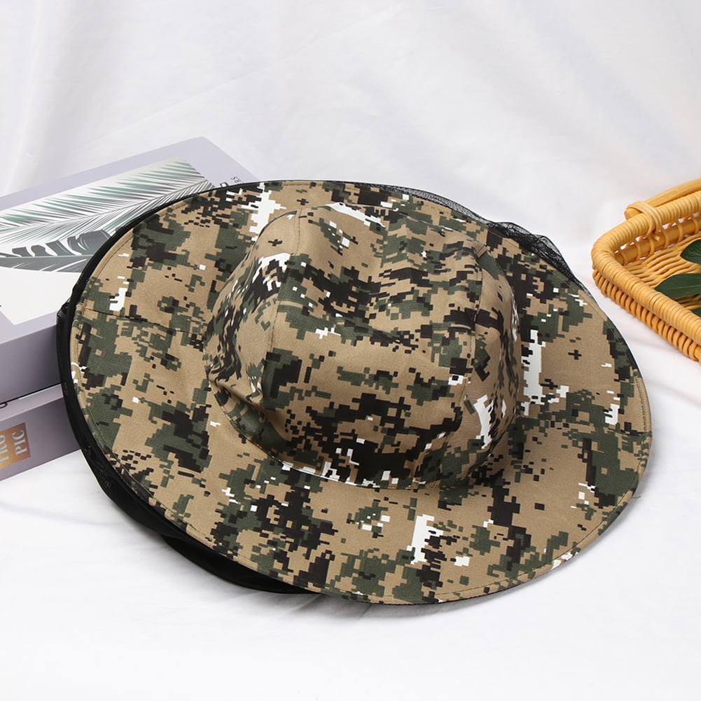 Sunscreen Hat With Detachable Mosquito Net Multi functional Insect Repellent Sun Hat For Outdoor Fishing