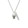 thumbnail image 2 of Delight Jewelry Silvertone Large Viking - Mascot Silvertone Sisters Best Friends Forever Bar Charm Necklace, 23", 2 of 4