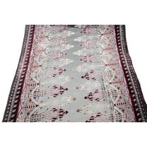 Decorative Silk Inc. 100% SILK VELVET BURNOUT FABRIC 45”  WIDE BY YARD (BLACK/BURGUNDY - AAA28)