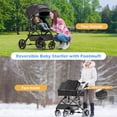 thumbnail image 3 of babyeap 2 in 1 Baby Stroller,Foldable Lightweight Carriage Reversible Bassinet Pram for Toddler,Travel Stroller with with Cup Holder,Black, 3 of 10