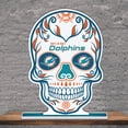 thumbnail image 2 of Miami Dolphins 10" Sugar Skull Standee, 2 of 2