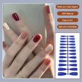 thumbnail image 2 of Qarigey Uñas postizas largas, encantadoras uñas a presión, manicura a la moda, accesorios de belleza a juego, puntas de manicura para Juegos de manicura azul oscuro 2, 2 of 5