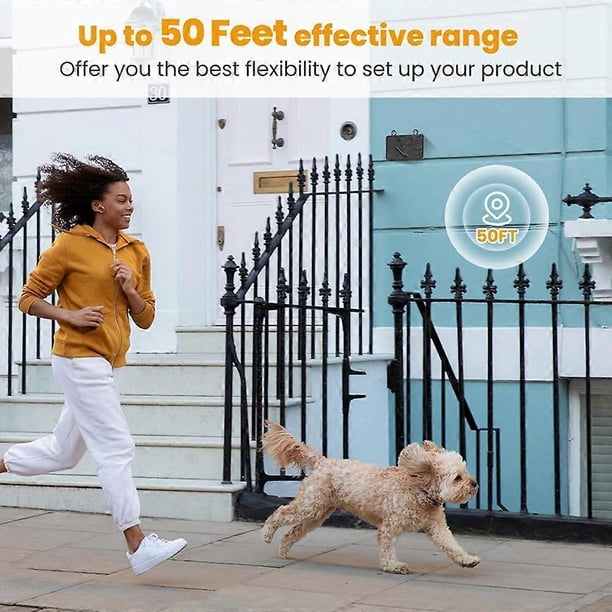 Ultrasonics Dog Repeller Portable Dog Training Bark Deterrent Device Battery Powered Up to 50ft Range Support 3 Work Modes for Dogs Indoor & Outdoor
