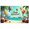 thumbnail image 2 of Beach Themed Happy Retirement Backdrop Banner Party Decorations for Retirement Parties Photography Props Retirement Celebrations, 2 of 4