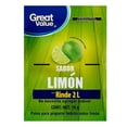 thumbnail image 1 of Polvo para preparar bebida Great Value sabor limón 15 g, 1 of 3