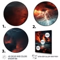 thumbnail image 3 of Designart "Thunderous Silence Orange Storms II" Landscape & Nature Floater Framed Wall Decor, 3 of 7