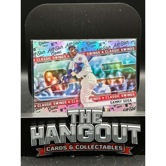 Collectible 2025 Topps Classic Swings Sammy Sosa CS-18 Chicago Cubs Baseball Card Chicago Cubs MLB Baseball Trading Card