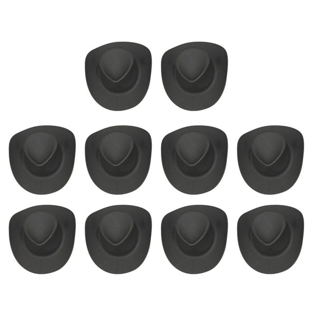 10Pcs Mini Plastic Cowboy Hats. For Dolls, Party Decor, Crafts, Jewelry Making, Cute & Sturdy