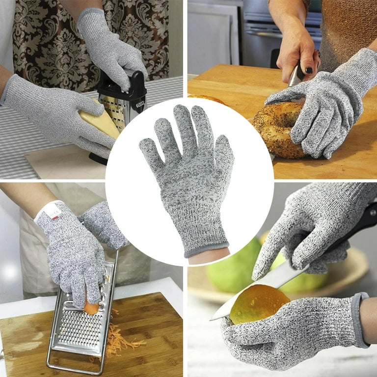 Kyoffiie 5PCS Kids Cut Resistant Gloves EN388 Level 5 Kids Carving Gloves  Breathable Children Cutting Safety Gloves High Elasticity Kitchen Work