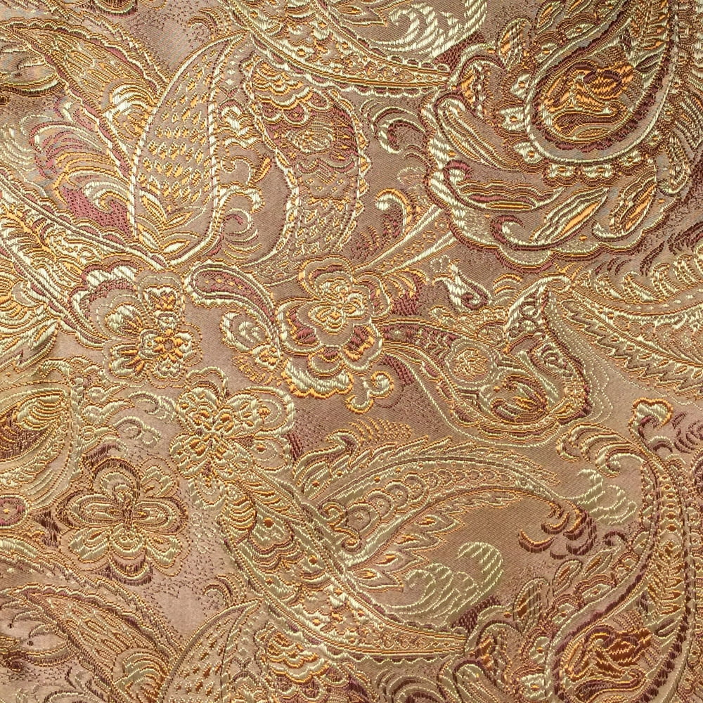 Brocade Gold Fabric, per Yard