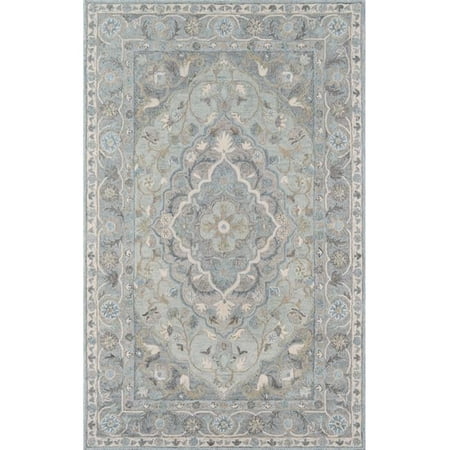 Momeni TANGITAN33BLU3656 Hand Tufted Tangier Rectangle Rug Blue - 3 ft. 6 in. x 5 ft. 6 in.