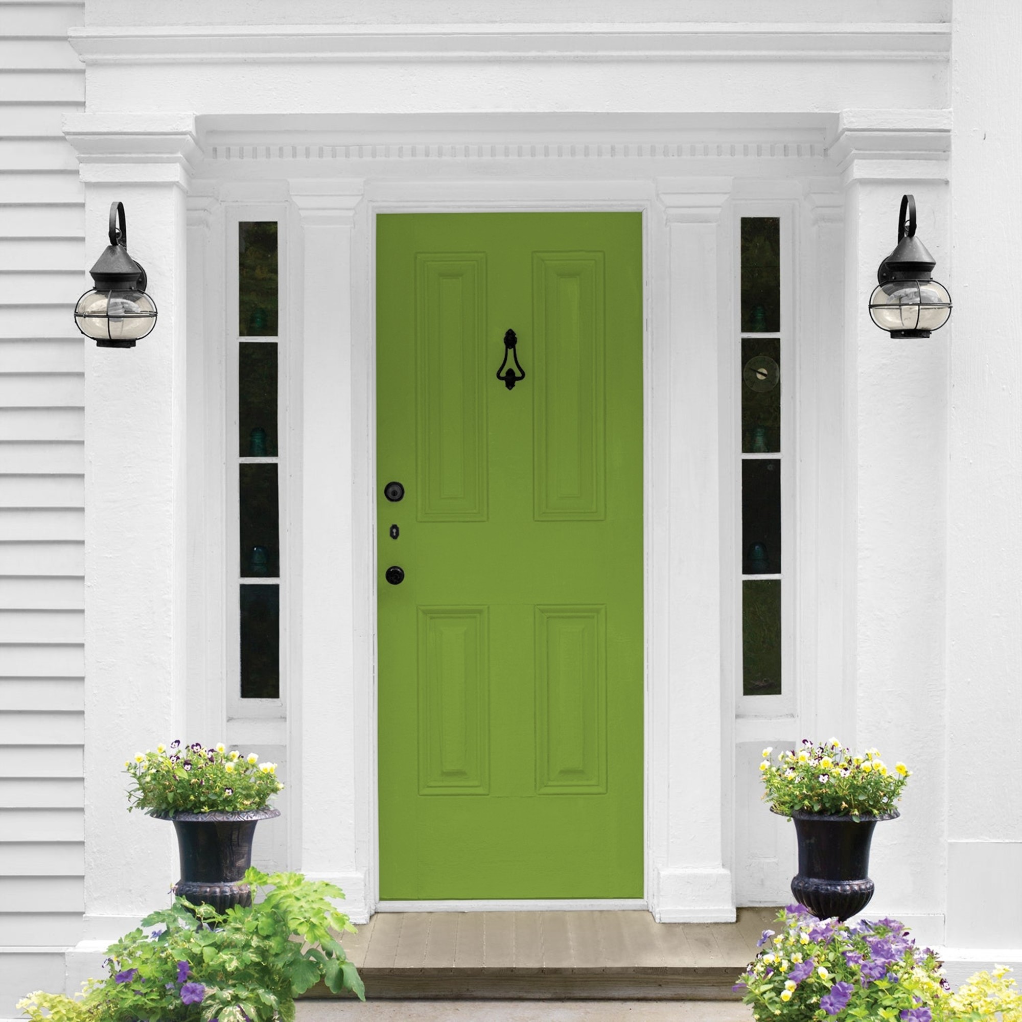 Glidden One Coat Antique Moss / Green Semi-Gloss Exterior Paint with Primer, 1 Gallon
