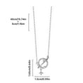 thumbnail image 2 of KDSJSXW Silver Prom Jewelry Star Necklace Female Star Diamond Clavicle Chain S925 Sterling Silver Necklace Silver Necklace Prom Jewelry for Women Gold Stacked Necklaces for Women(Silver,One Size), 2 of 6