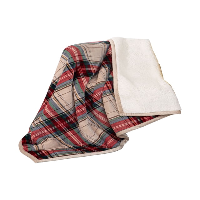 Double Flannel Blanket Lamb Fleece Reinforced Thermal Blanket