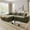 Green, variant on Large Sectional Sofa with Thick Cushions, and Built-in Cup Holders & Charging Ports,Green