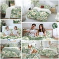 thumbnail image 5 of White Floral 4 Piece Duvet Cover Set Full Size Watercolor Flower Soft Bedding Set Comforter Cover, 1 Duvet Cover 1 Flat Sheets and 2 Pillowcases, 5 of 9